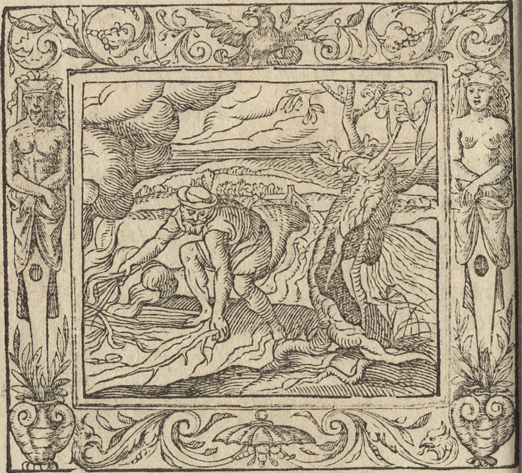 An illustration from Emblemata cvm aliqvot nvmmis antiqvi operis, 1564, leaf 161