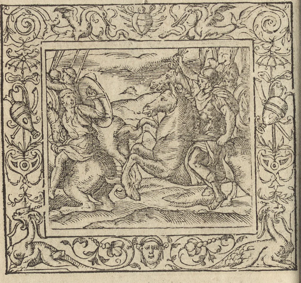 An illustration from Emblemata cvm aliqvot nvmmis antiqvi operis, 1564, leaf 165