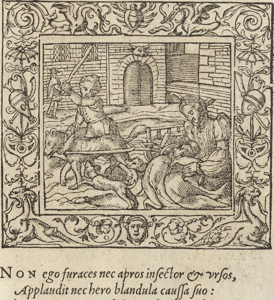An illustration from Emblemata cvm aliqvot nvmmis antiqvi operis, 1564, leaf 190