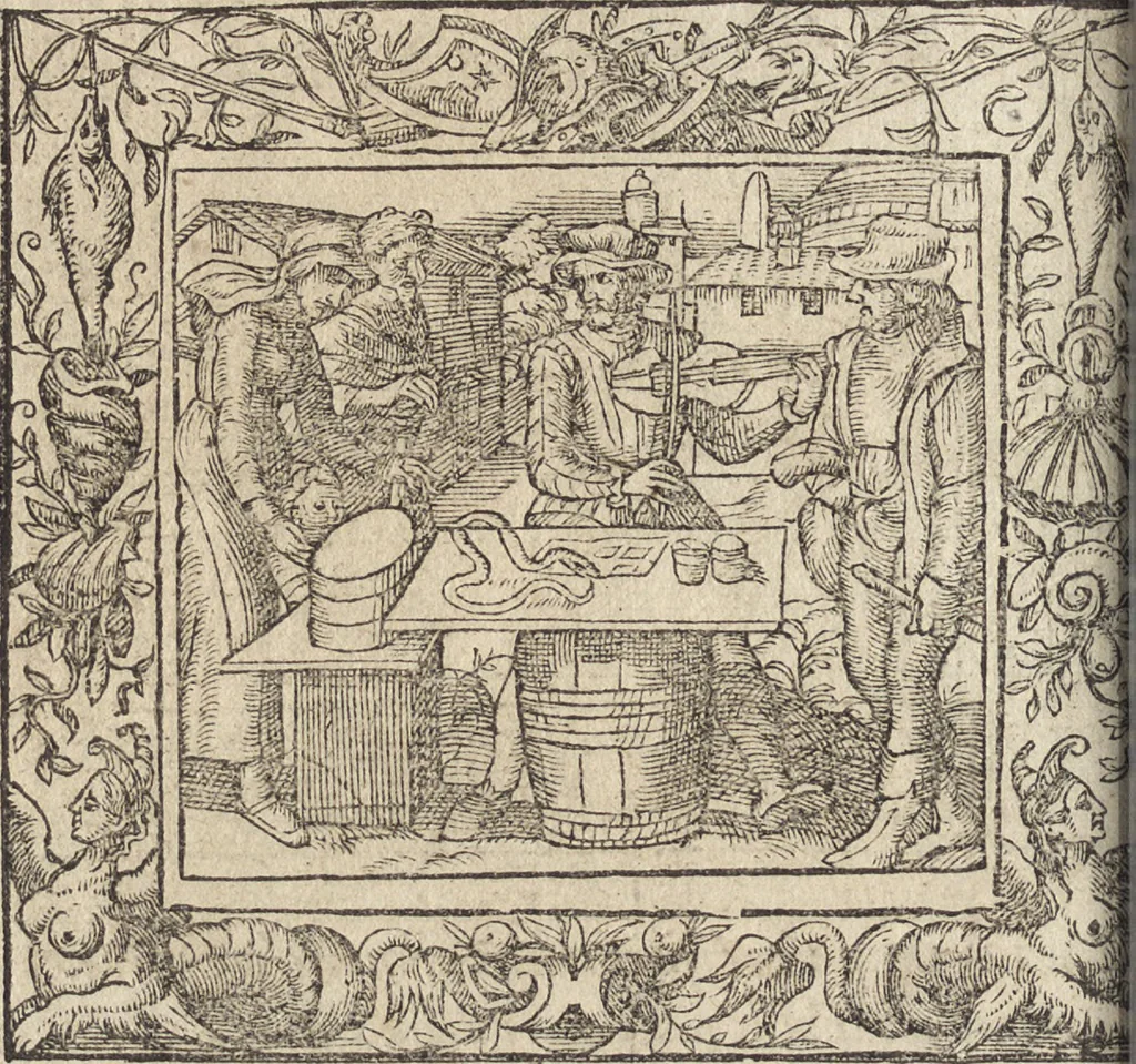 An illustration from Emblemata cvm aliqvot nvmmis antiqvi operis, 1564, leaf 195