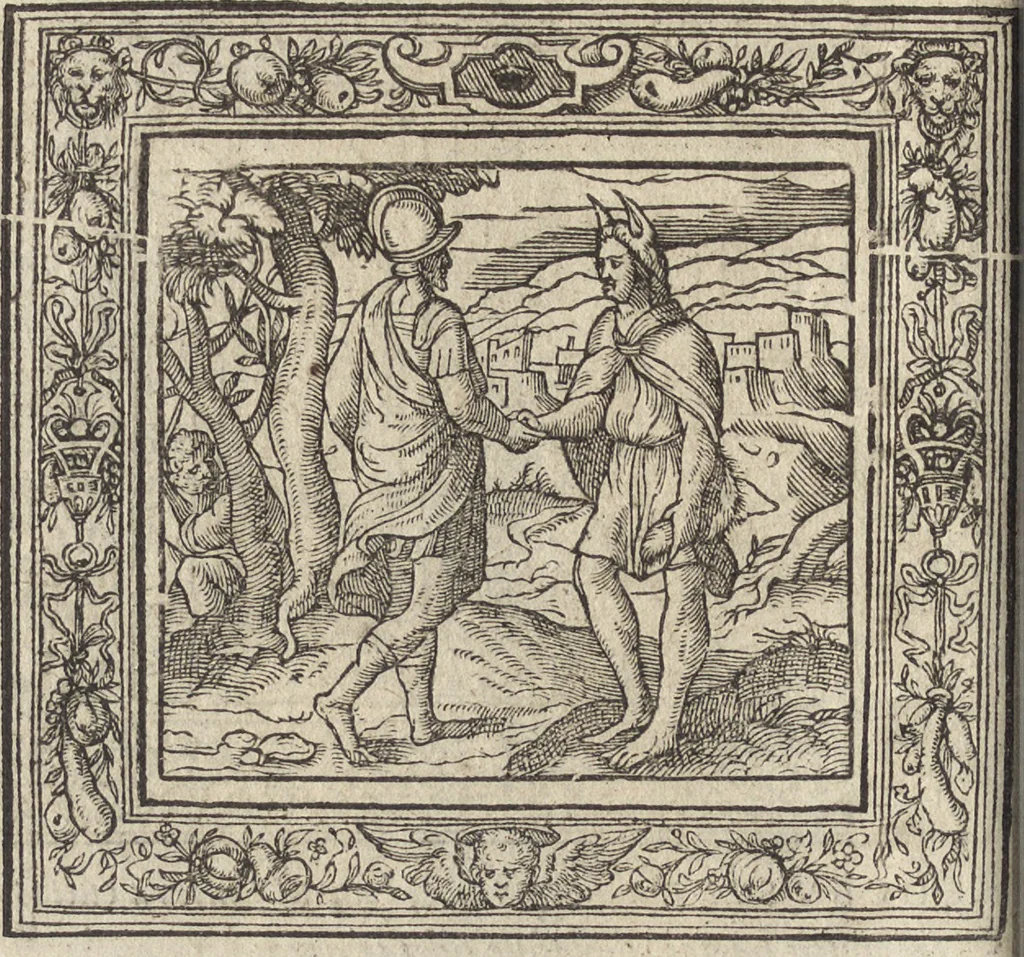 An illustration from Emblemata cvm aliqvot nvmmis antiqvi operis, 1564, leaf 205