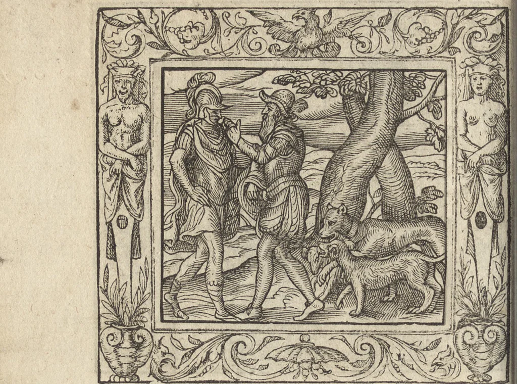 An illustration from Emblemata cvm aliqvot nvmmis antiqvi operis, 1564, leaf 209