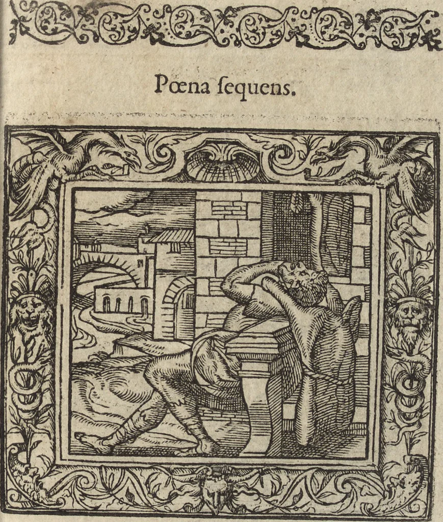 An illustration from Emblemata cvm aliqvot nvmmis antiqvi operis, 1564, leaf 216