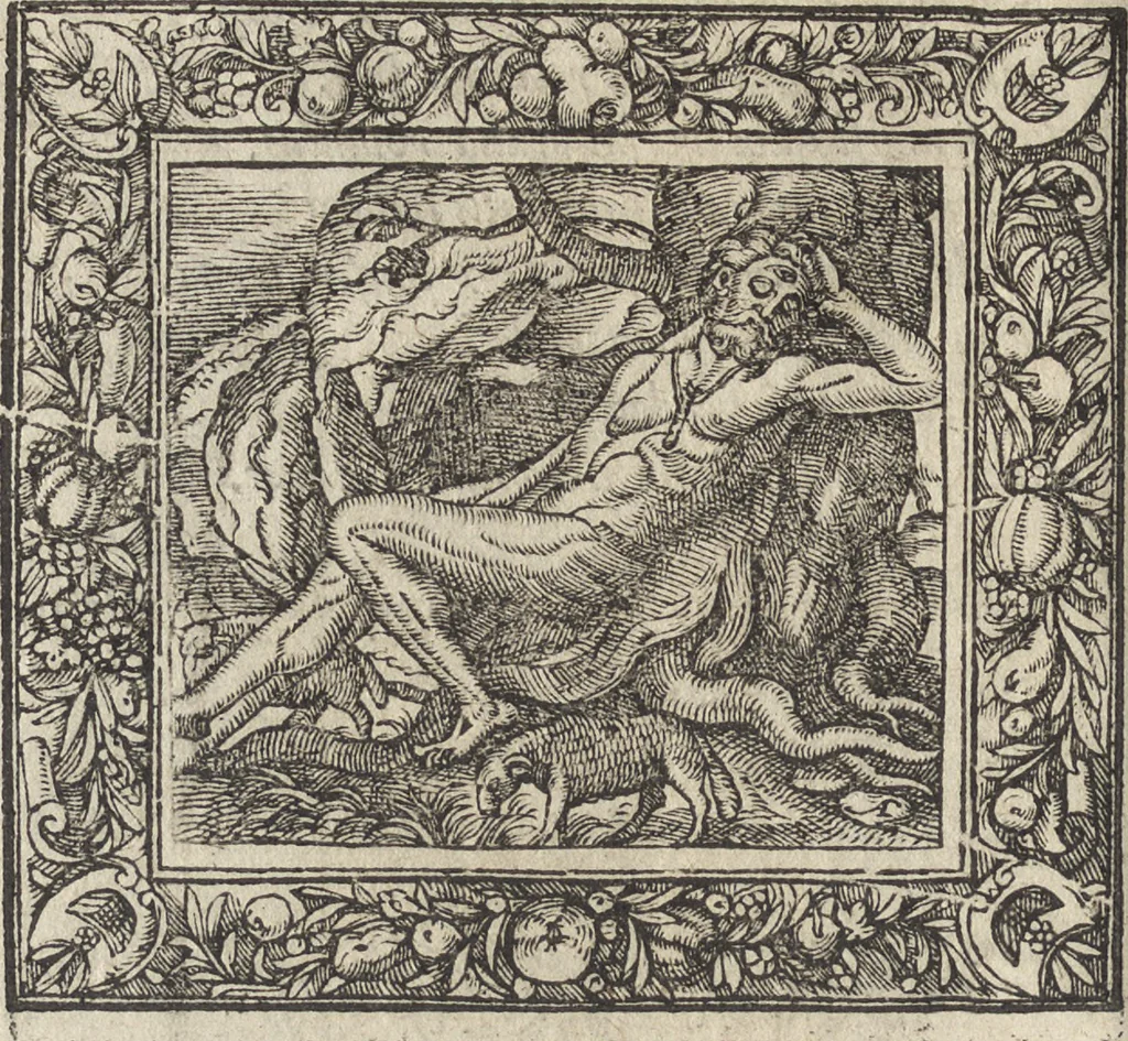 An illustration from Emblemata cvm aliqvot nvmmis antiqvi operis, 1564, leaf 223