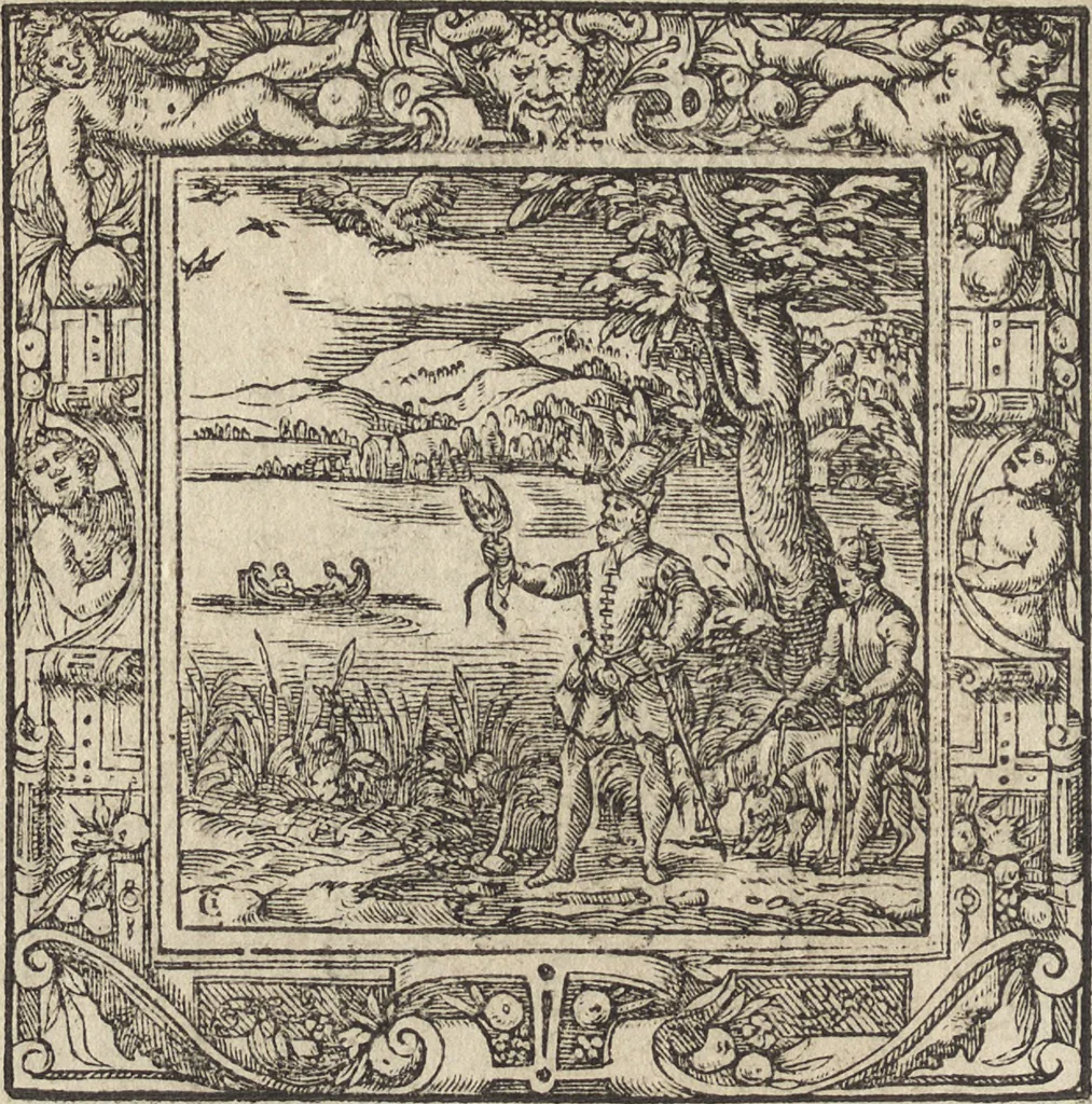 An illustration from Emblemata cvm aliqvot nvmmis antiqvi operis, 1564, leaf 225