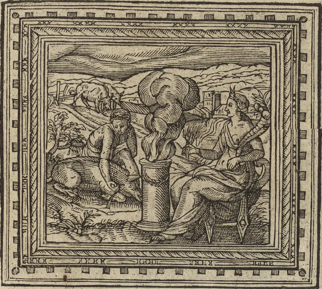 An illustration from Emblemata cvm aliqvot nvmmis antiqvi operis, 1564, leaf 24