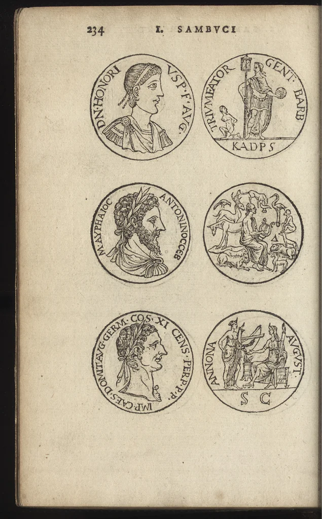 An illustration from Emblemata cvm aliqvot nvmmis antiqvi operis, 1564, leaf 241