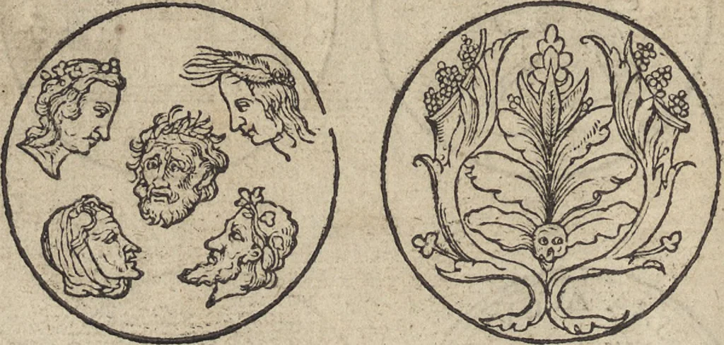 An illustration from Emblemata cvm aliqvot nvmmis antiqvi operis, 1564, leaf 247