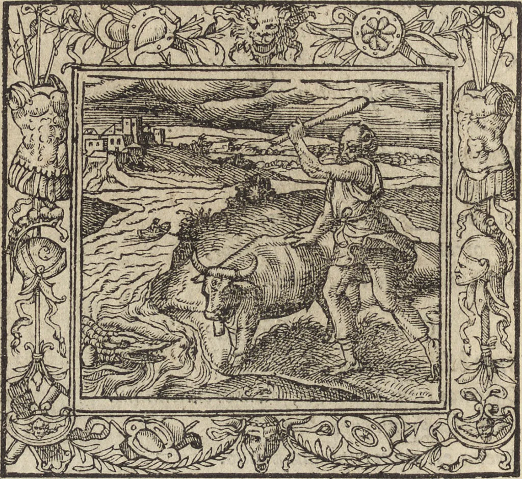 An illustration from Emblemata cvm aliqvot nvmmis antiqvi operis, 1564, leaf 29