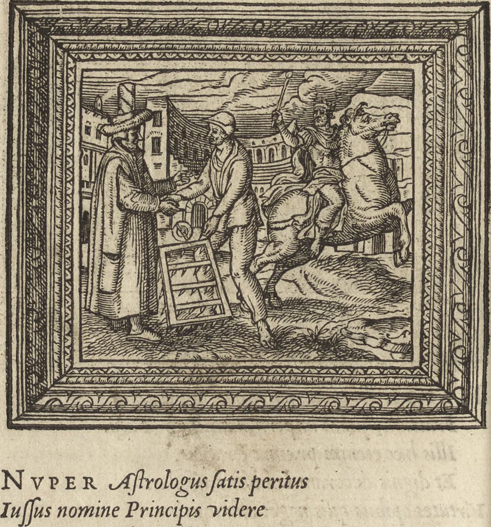 An illustration from Emblemata cvm aliqvot nvmmis antiqvi operis, 1564, leaf 35