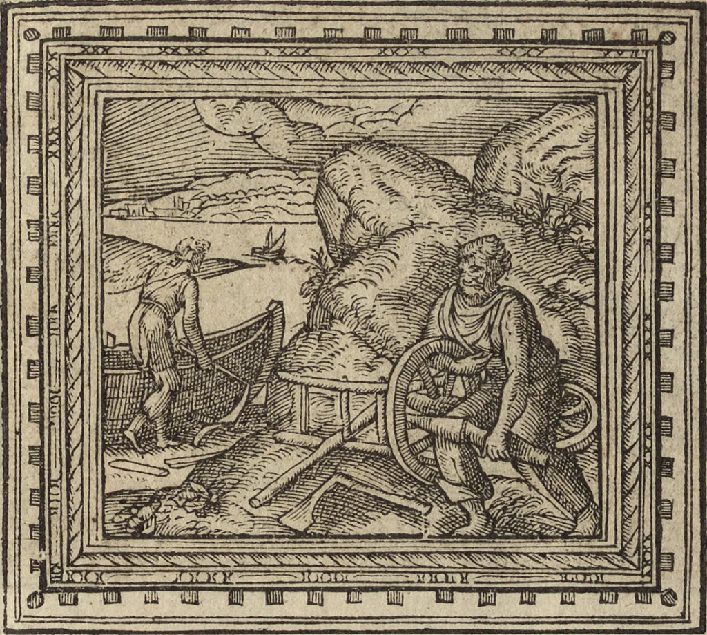 An illustration from Emblemata cvm aliqvot nvmmis antiqvi operis, 1564, leaf 38