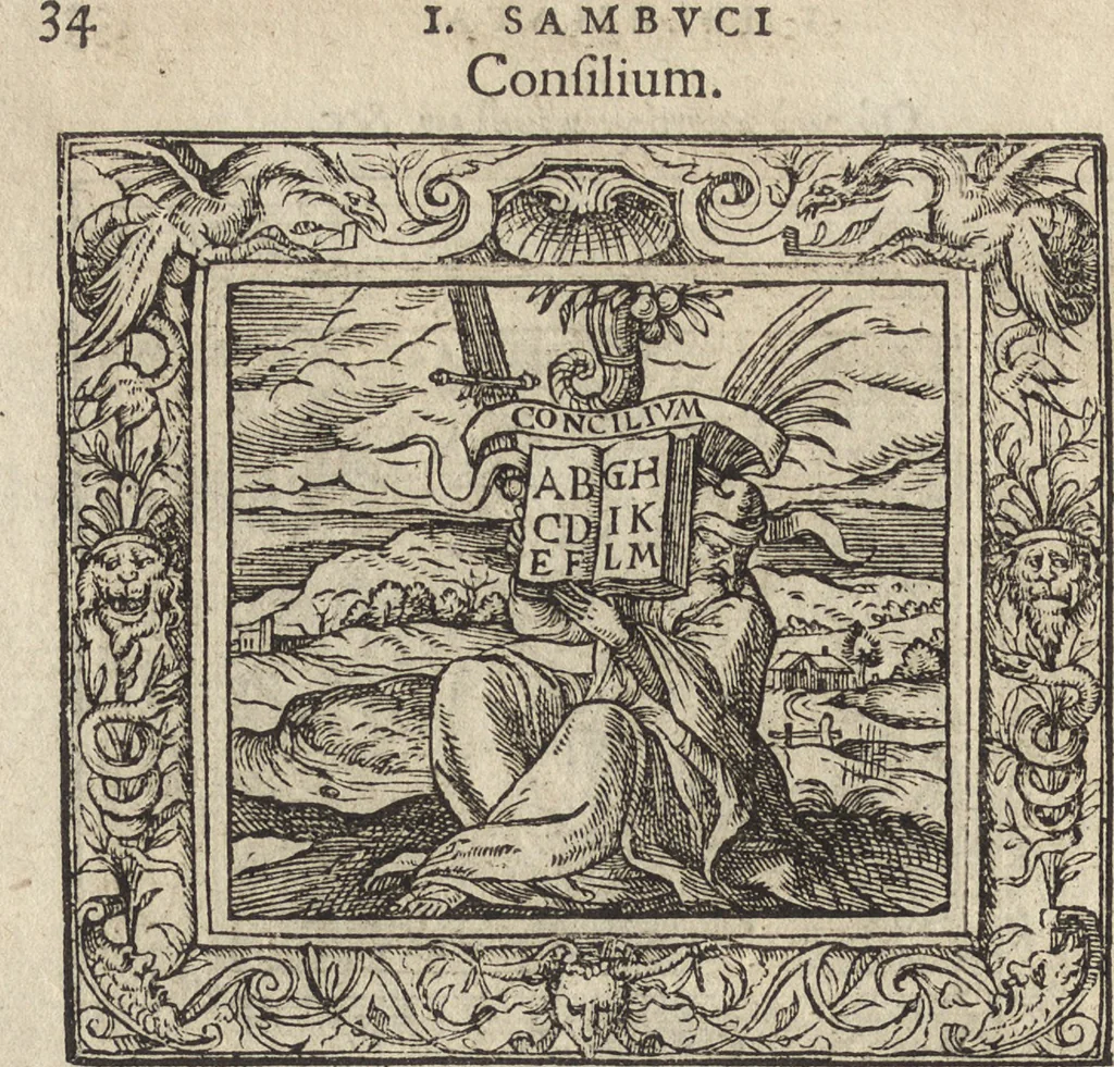 An illustration from Emblemata cvm aliqvot nvmmis antiqvi operis, 1564, leaf 41