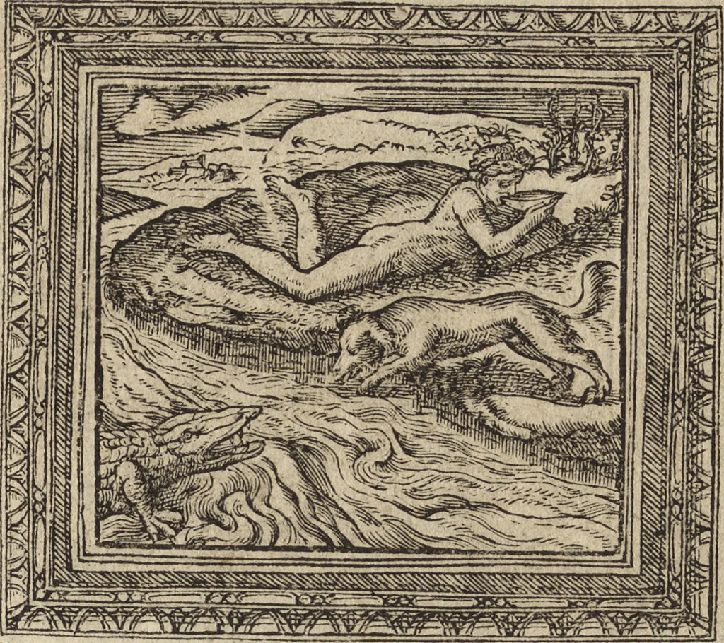 An illustration from Emblemata cvm aliqvot nvmmis antiqvi operis, 1564, leaf 48