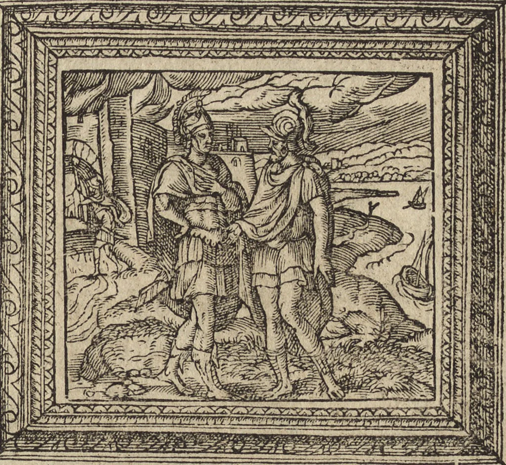 An illustration from Emblemata cvm aliqvot nvmmis antiqvi operis, 1564, leaf 52