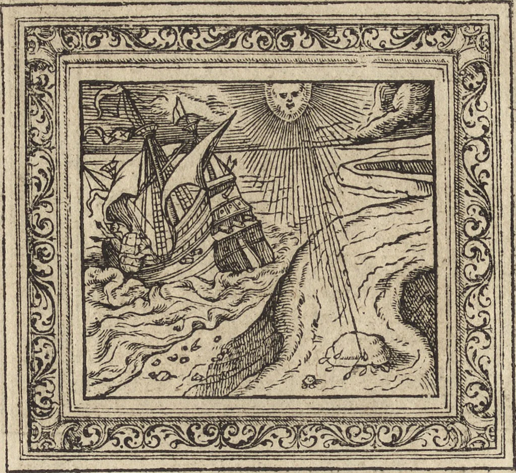 An illustration from Emblemata cvm aliqvot nvmmis antiqvi operis, 1564, leaf 53