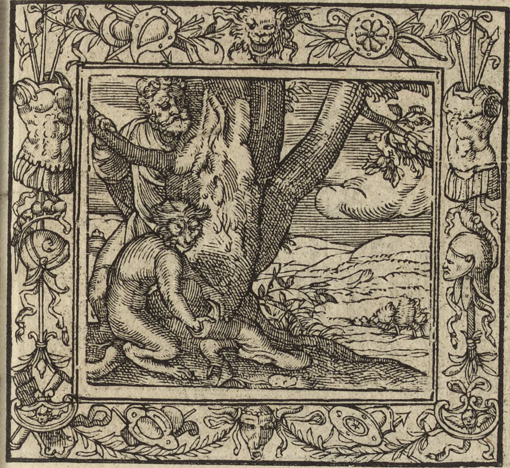 An illustration from Emblemata cvm aliqvot nvmmis antiqvi operis, 1564, leaf 58