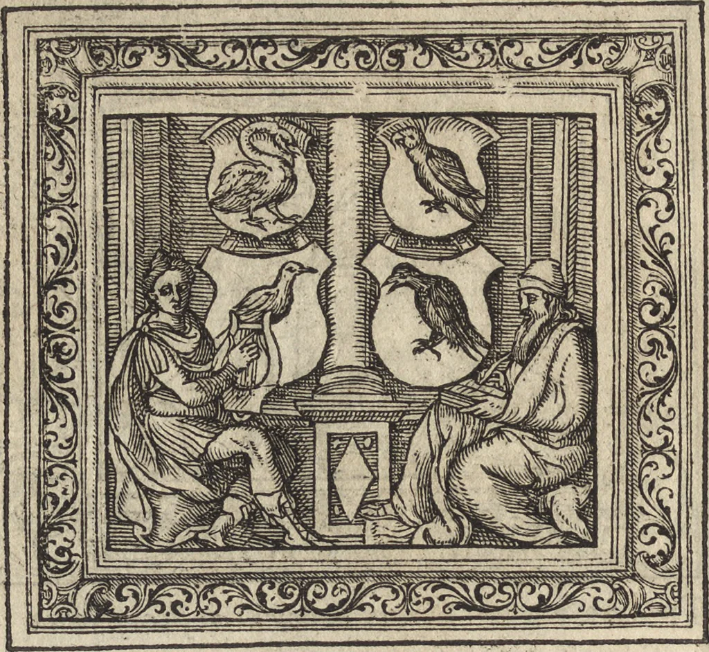 An illustration from Emblemata cvm aliqvot nvmmis antiqvi operis, 1564, leaf 61