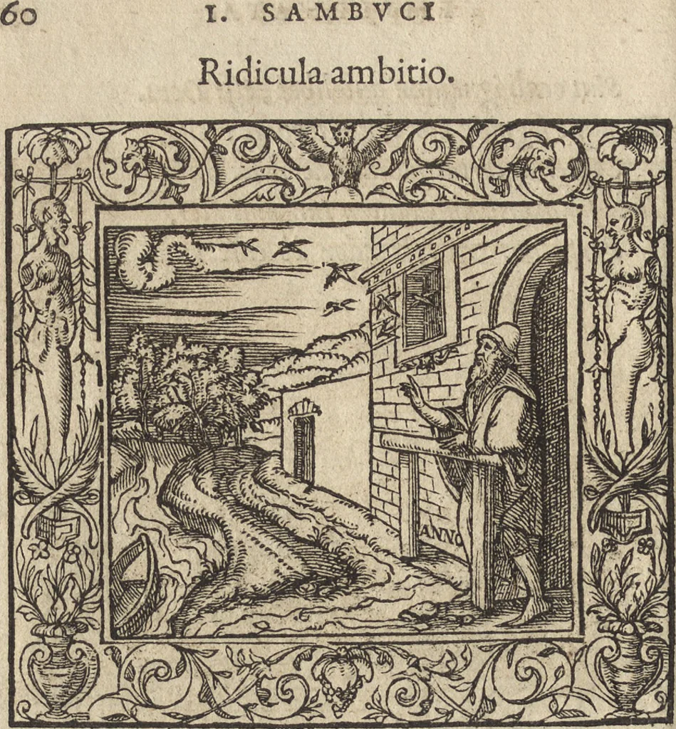 An illustration from Emblemata cvm aliqvot nvmmis antiqvi operis, 1564, leaf 67