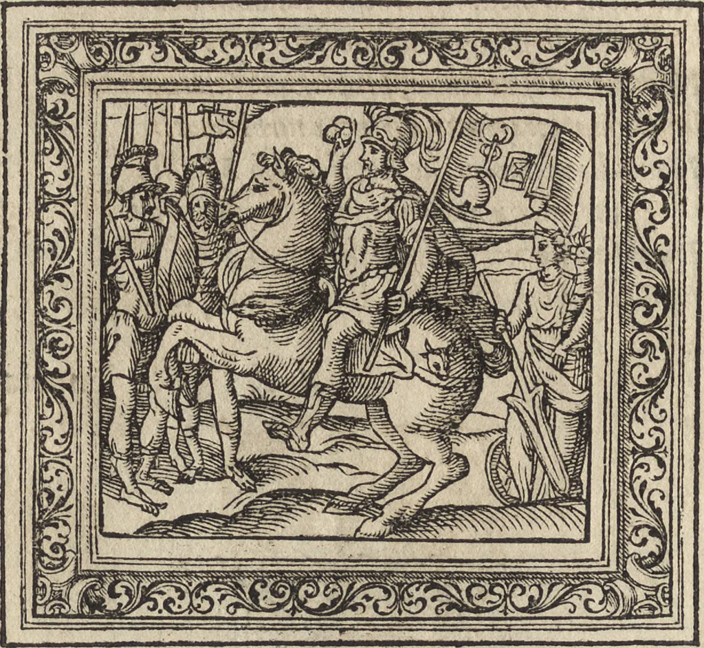 An illustration from Emblemata cvm aliqvot nvmmis antiqvi operis, 1564, leaf 79