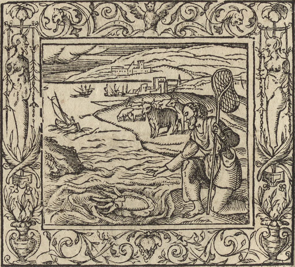 An illustration from Emblemata cvm aliqvot nvmmis antiqvi operis, 1564, leaf 83