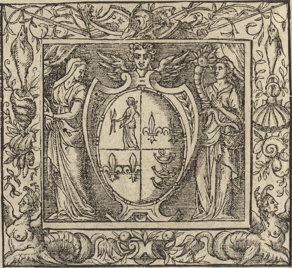 An illustration from Emblemata cvm aliqvot nvmmis antiqvi operis, 1564, leaf 85