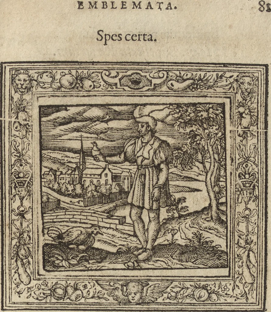 An illustration from Emblemata cvm aliqvot nvmmis antiqvi operis, 1564, leaf 88