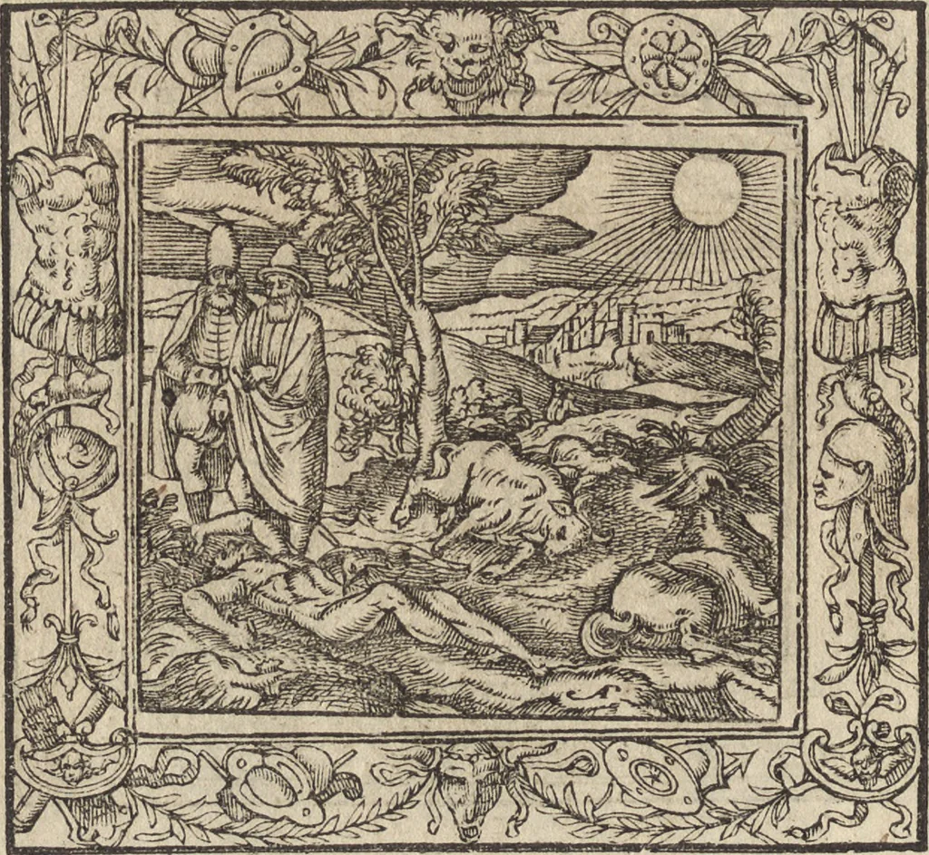 An illustration from Emblemata cvm aliqvot nvmmis antiqvi operis, 1564, leaf 89