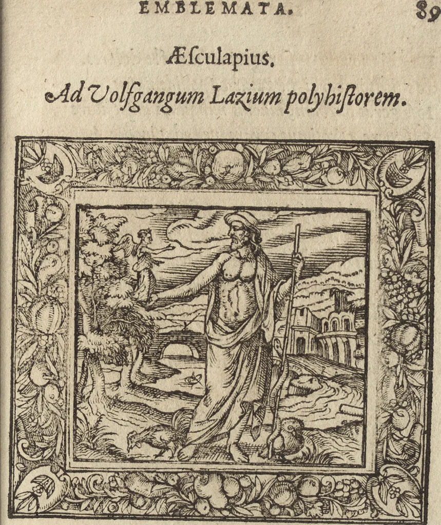 An illustration from Emblemata cvm aliqvot nvmmis antiqvi operis, 1564, leaf 96