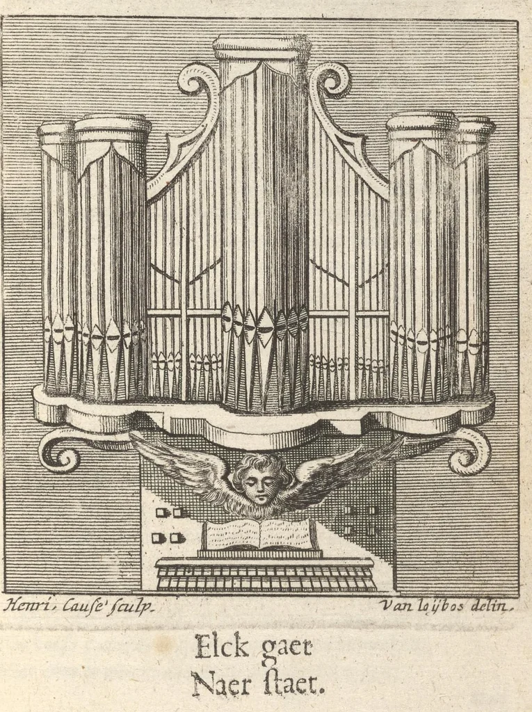 An illustration from Heyligh hof vanden keyser Theodosius : verciert met sinnebeelden, rymdichten, en sedeleeringen, 1696, leaf 298