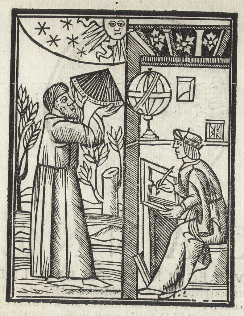 An illustration from Ioannes Abiosvs regni Neapolis ex Balneolo ... uaticinans euētus anni MDXXIII per eclypsim primo Martii, ac etiam per uiginti planetarum coniunctiones in Februario anno domini MDXXIIII .., 1523, leaf 5
