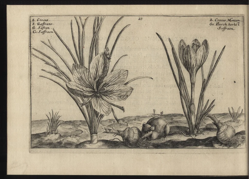 An illustration from Iardin de fleurs : contenant en soy les plus rares et plus excellentes fleurs que pour le present les amateurs dicelles tiennent en grande estime et dignite : divisees selon les quatre saisons de l'an, 1617, leaf 243