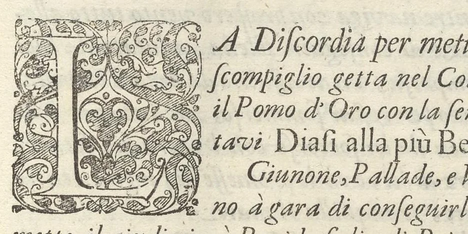An illustration from Il pomo d'oro : festa teatrale rappresentata in Vienna, per l'avgvstissime nozze delle Sacre Cesaree Reali Maestà di Leopoldo, e Margherita, 1668, leaf 8