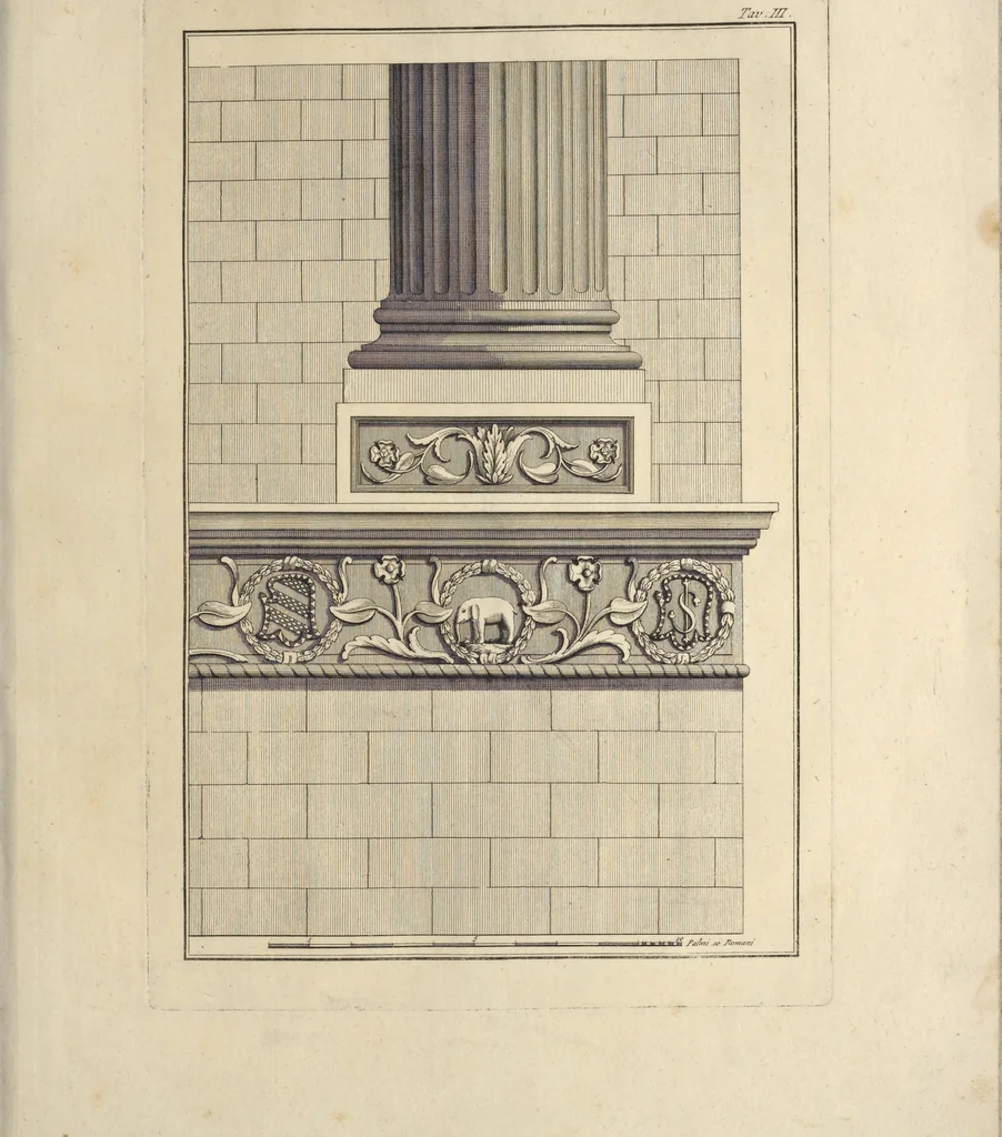 An illustration from Le Temple de malateste de Rimini : architecture de Leon Baptiste Alberti de Florence, 1794, leaf 66