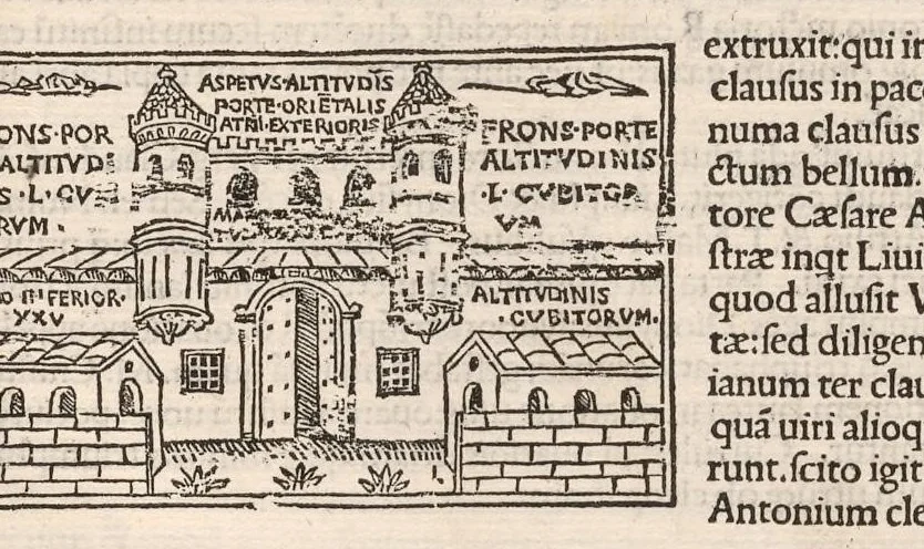 An illustration from Suetonius Tranquillus cum Philippi Beroaldi et Marci Antonii Sabellici commentariis : cum figuris nuper additis, 1506, leaf 142