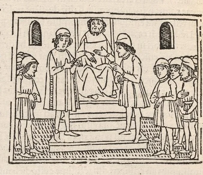 An illustration from Suetonius Tranquillus cum Philippi Beroaldi et Marci Antonii Sabellici commentariis : cum figuris nuper additis, 1506, leaf 657