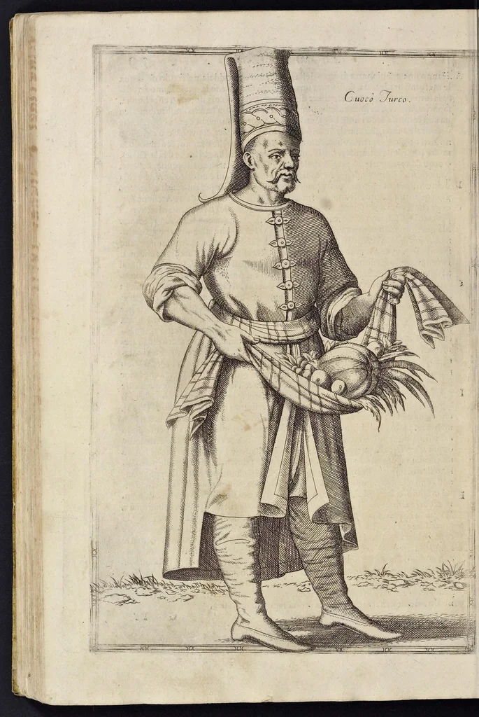 An illustration from Le nauigationi et uiaggi, fatti nella Turchia, di Nicolo de'Nicolai del Delfinato, signor d'Arfeuilla, cameriere, & geografo ordinario del Re di Francia, con diuerse singolarità uiste, & osseruate in quelle parti dall'autore, 1580, leaf 129