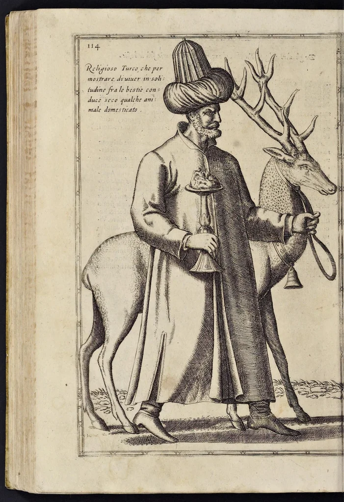 An illustration from Le nauigationi et uiaggi, fatti nella Turchia, di Nicolo de'Nicolai del Delfinato, signor d'Arfeuilla, cameriere, & geografo ordinario del Re di Francia, con diuerse singolarità uiste, & osseruate in quelle parti dall'autore, 1580, leaf 145