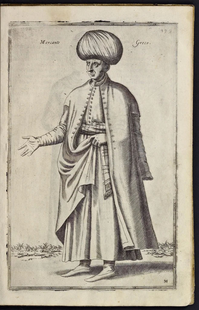An illustration from Le nauigationi et uiaggi, fatti nella Turchia, di Nicolo de'Nicolai del Delfinato, signor d'Arfeuilla, cameriere, & geografo ordinario del Re di Francia, con diuerse singolarità uiste, & osseruate in quelle parti dall'autore, 1580, leaf 208