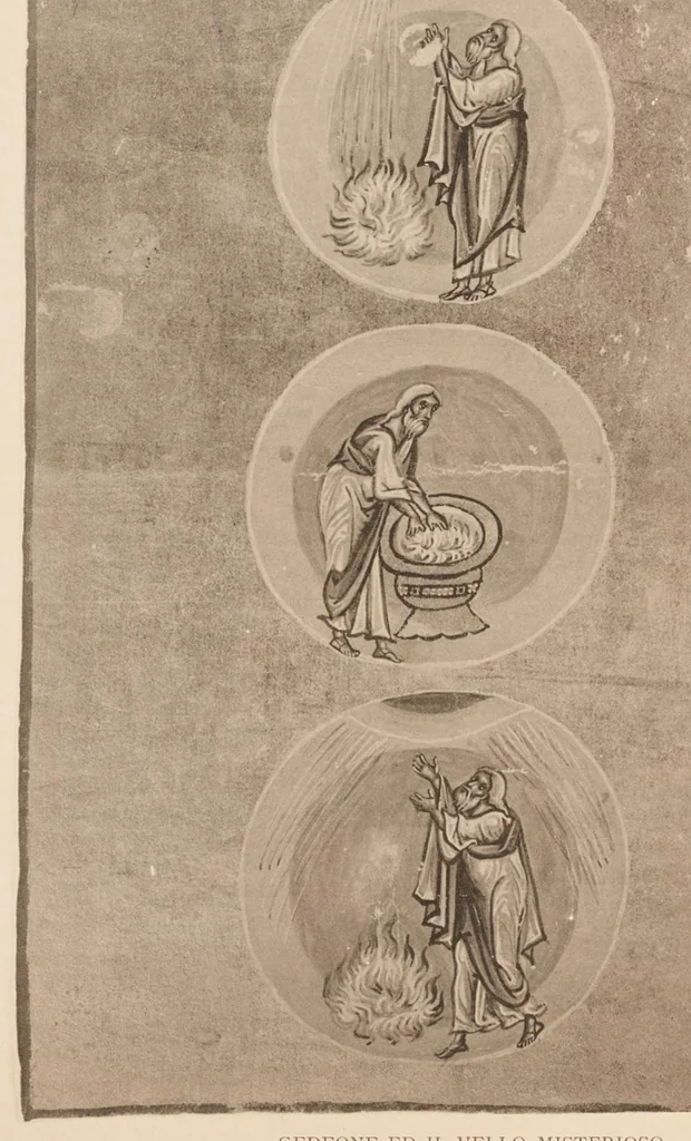 An illustration from Miniature delle omilie di Giacomo monaco (Cod. vatic. gr. 1162) e dell'Evangeliario greco urbinate (Cod. vatic. urbin. gr. 2), 1910, leaf 122