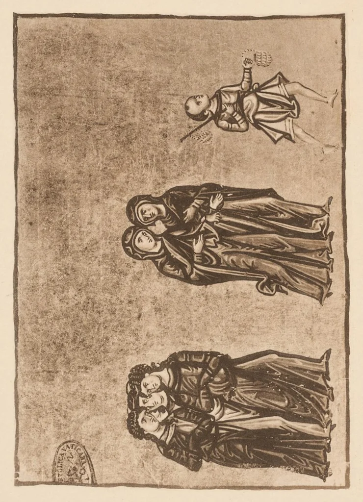 An illustration from Miniature delle omilie di Giacomo monaco (Cod. vatic. gr. 1162) e dell'Evangeliario greco urbinate (Cod. vatic. urbin. gr. 2), 1910, leaf 166