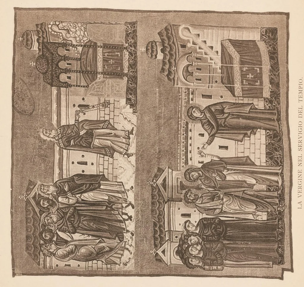 An illustration from Miniature delle omilie di Giacomo monaco (Cod. vatic. gr. 1162) e dell'Evangeliario greco urbinate (Cod. vatic. urbin. gr. 2), 1910, leaf 90