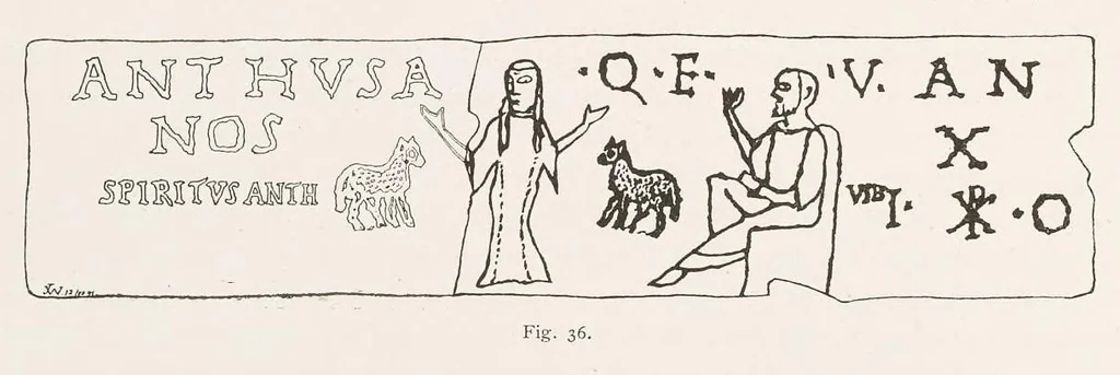 An illustration from Die Malereien der Katakomben Roms, 1903, leaf 435