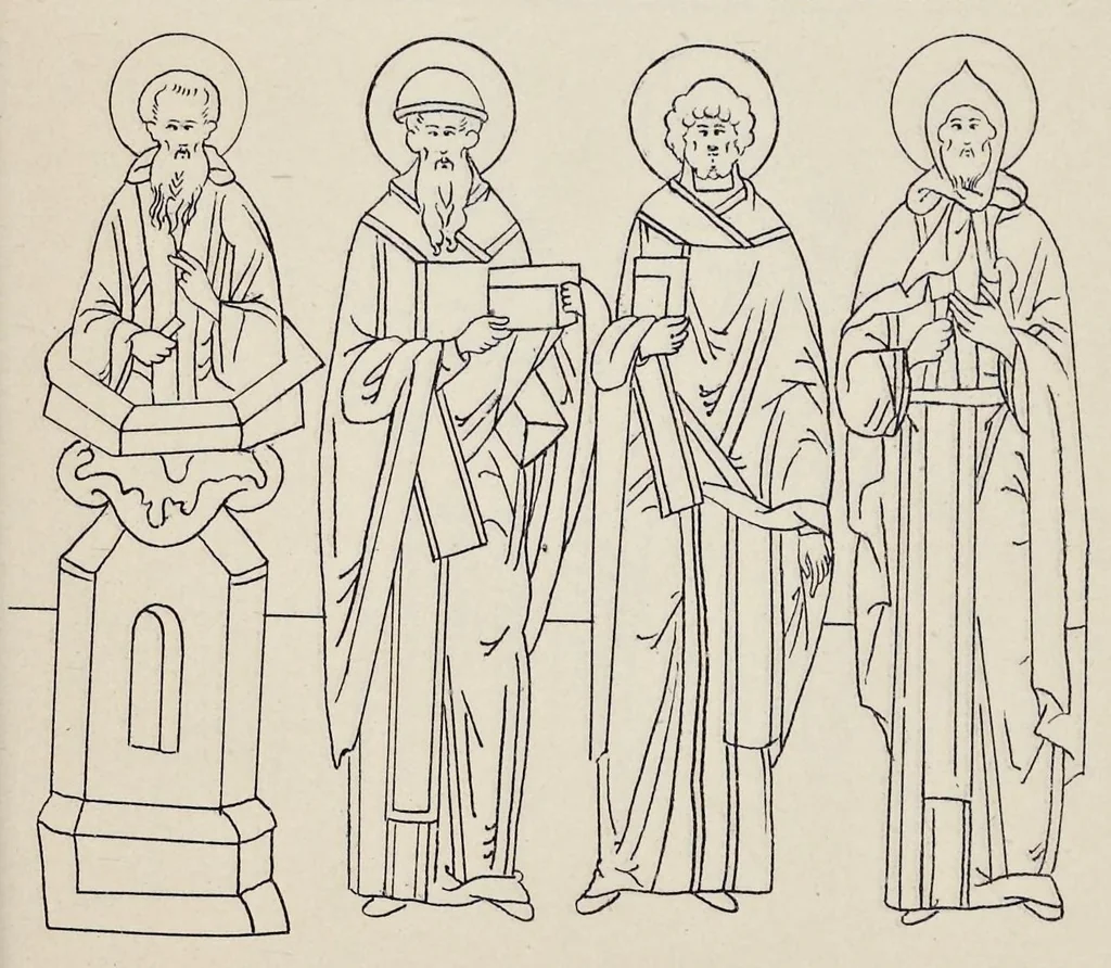 An illustration from Podlinnik ikonopisnyĭ, 1903, leaf 296