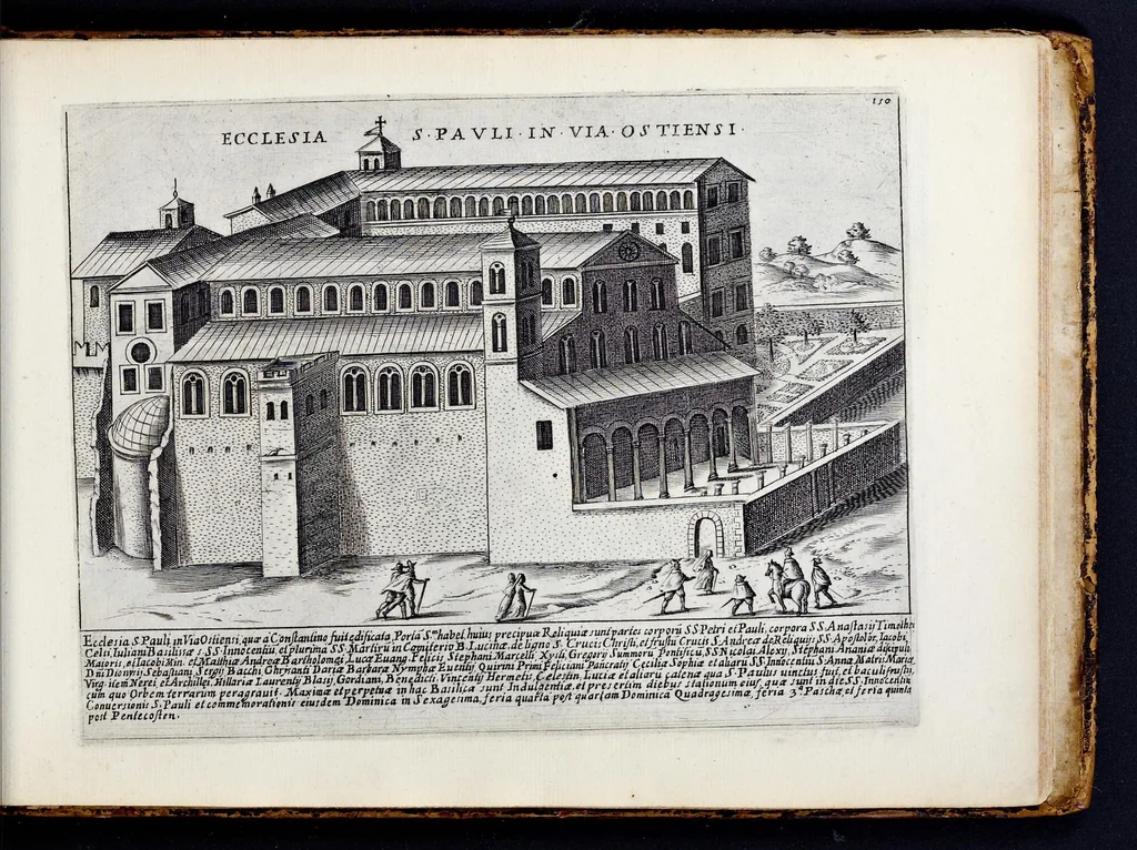 An illustration from Antiqvae vrbis splendor : hoc est præcipva eivsdem templa, amphitheatra, theatra, circi, navmachiæ, arcvs trivmphales, mavsolea aliaqve svmptvosiora ædificia, pompæ item trivmphalis et colossæarvm imaginvm descriptio, 1630, leaf 308