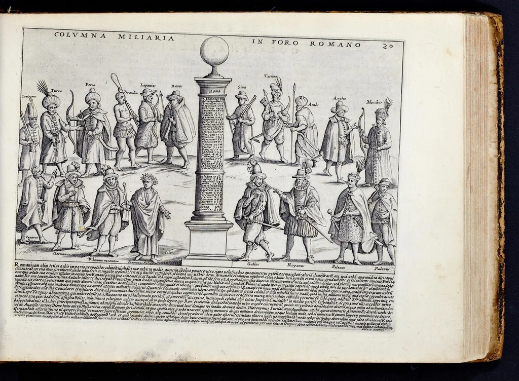 An illustration from Antiqvae vrbis splendor : hoc est præcipva eivsdem templa, amphitheatra, theatra, circi, navmachiæ, arcvs trivmphales, mavsolea aliaqve svmptvosiora ædificia, pompæ item trivmphalis et colossæarvm imaginvm descriptio, 1630, leaf 46