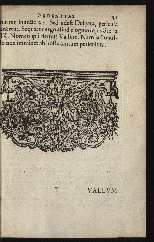 An illustration from Firmamentum symbolicum: in quo Deiparae elogia, quibus, velut firmamentum stellis, est exornata, symbolice depinguntur; opus ..., 1652, leaf 36