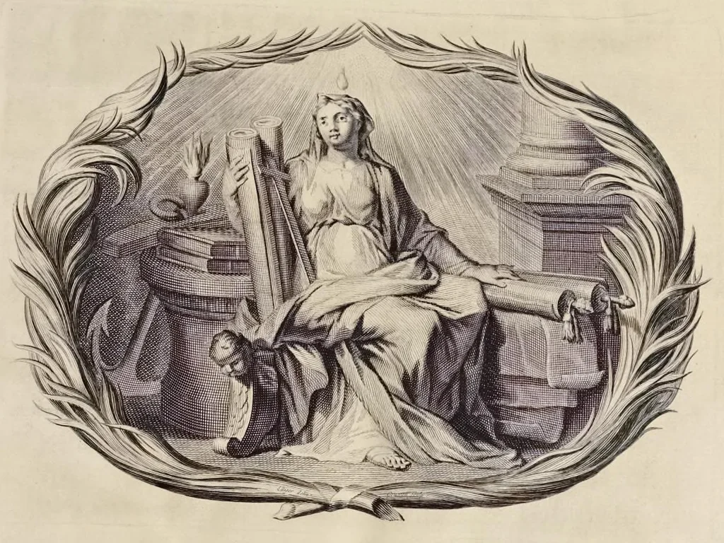 An illustration from Histoire du Vieux et du Nouveau Testament : enrichie de plus de quatre cens figures en taille-douce, &c, 1700, leaf 14
