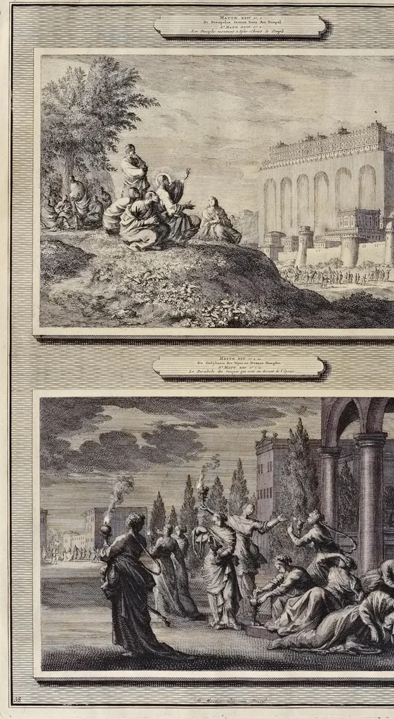 An illustration from Histoire du Vieux et du Nouveau Testament : enrichie de plus de quatre cens figures en taille-douce, &c, 1700, leaf 183