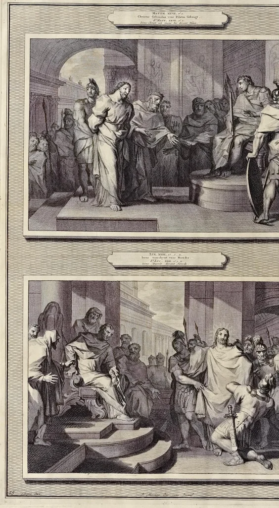 An illustration from Histoire du Vieux et du Nouveau Testament : enrichie de plus de quatre cens figures en taille-douce, &c, 1700, leaf 211
