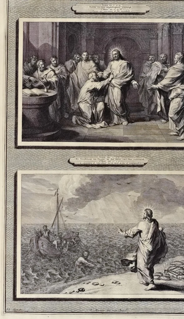 An illustration from Histoire du Vieux et du Nouveau Testament : enrichie de plus de quatre cens figures en taille-douce, &c, 1700, leaf 243
